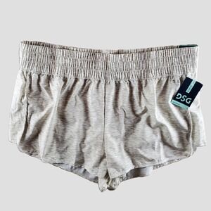 DSG High Rise Stride Short Heather Texture White Brief Lined Womens XXL New